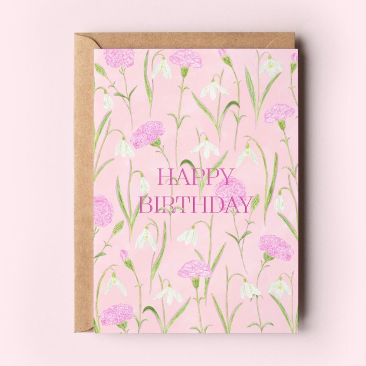 Snowdrop Happy Birthday Card