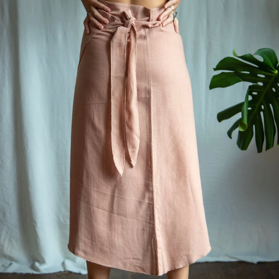 Dusty Pink Wrap Skirt