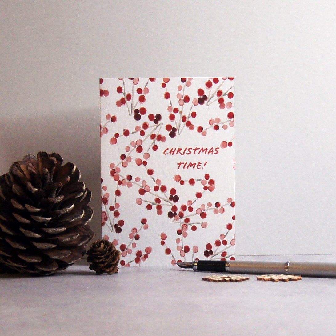 Red Berries Christmas Card