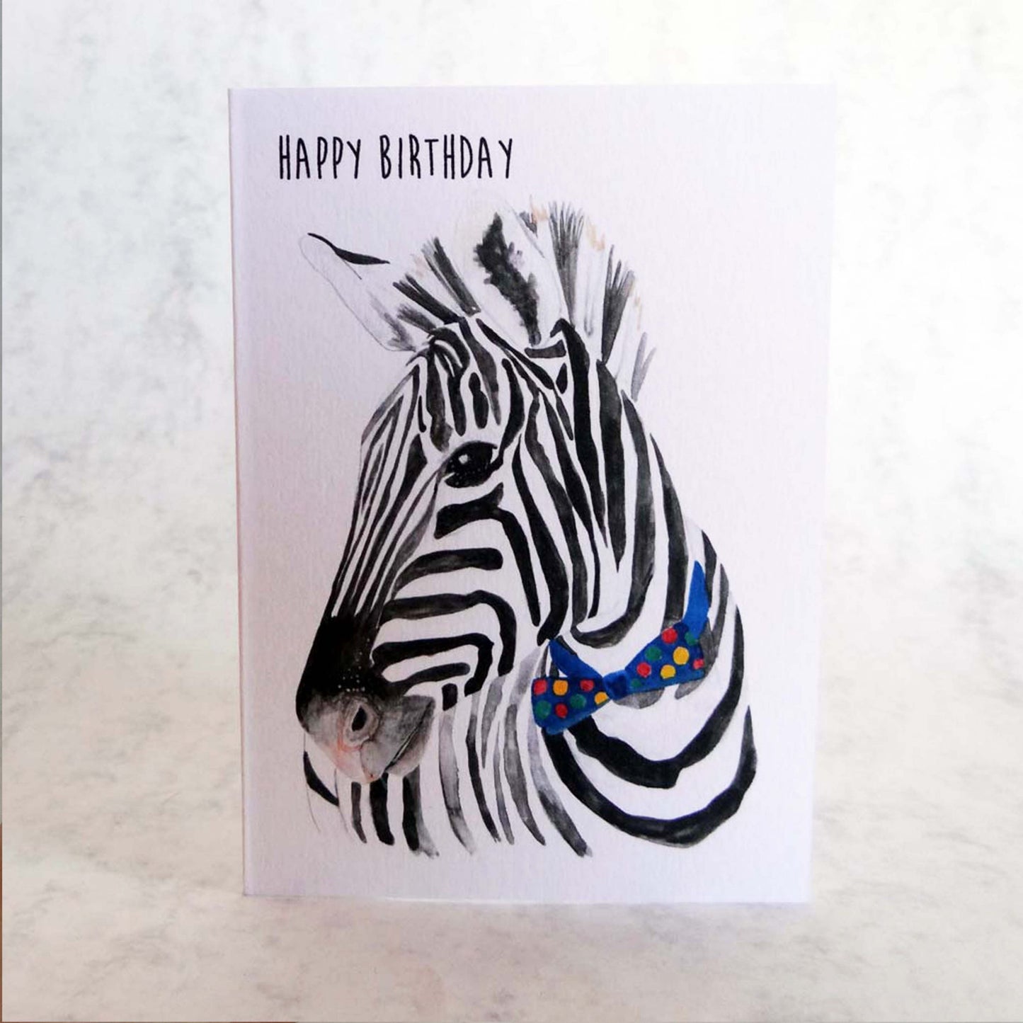 Zebra Birthday Card